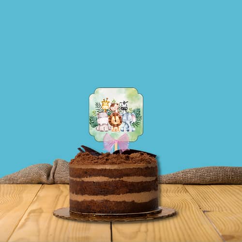 cake topper animali della giungla girl